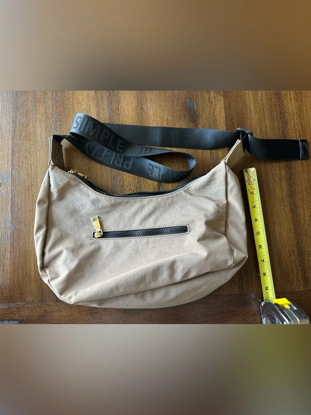 Pretty Simple Taupe Cross Body Bag - Picture 4 of 7